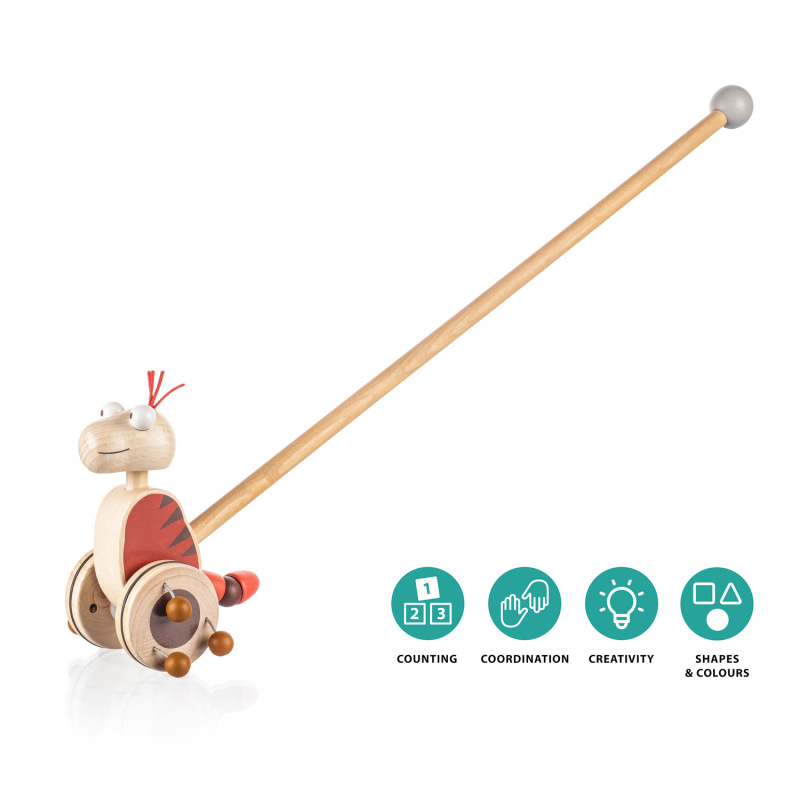 Dřevěný jezdík Dinosaurus, Red 2