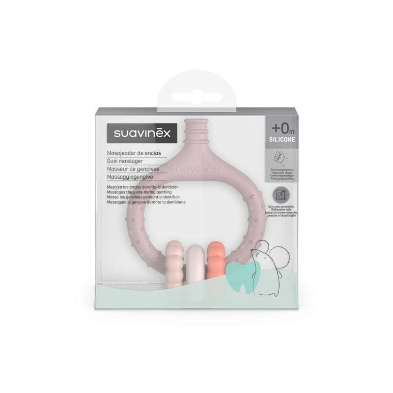 SUAVINEX | HRYZÁTKO na masáž ďasien - ružové 3