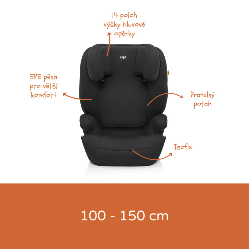 Autosedačka Beta i-Size isofix, Black 2