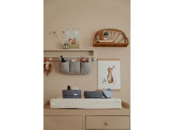 Košík na hračky pletený veľký Pure Denim Blue 3