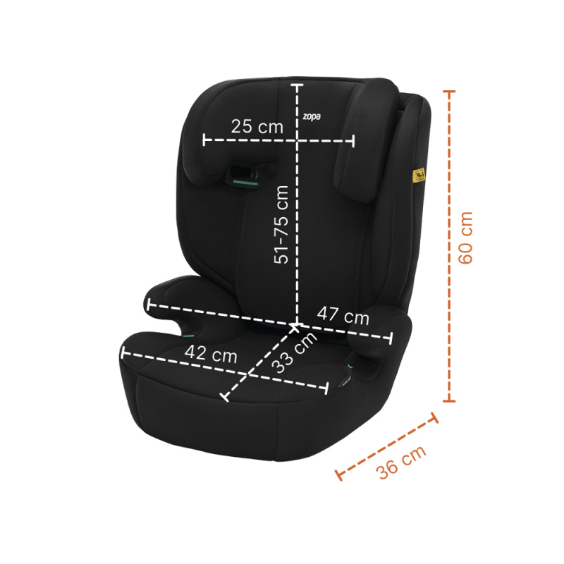 Autosedačka Beta i-Size isofix, Black 4