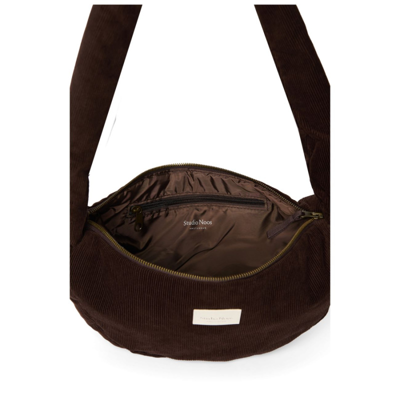 STUDIO NOOS - RIB Puffy Mini Cross Body Bag | Dark Brown 2
