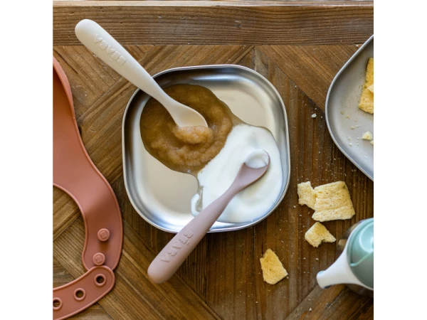Prvé lyžičky silikónové 2 ks s puzdrom Clay Praline 5