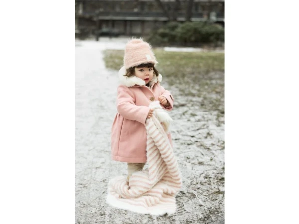 Furry Knit Blanket Elodie Details - Faded Rose 1