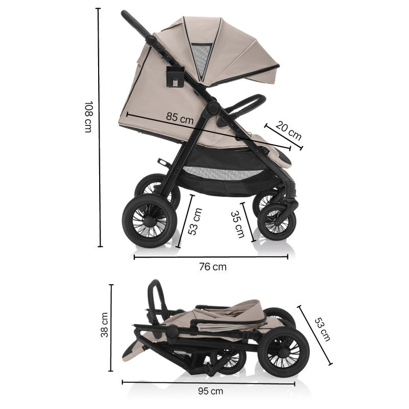 Športový kočík Moya, Shade Grey 7