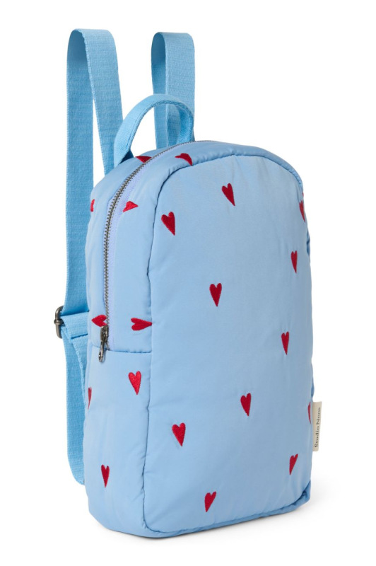 STUDIO NOOS - Puffy Mini BACKPACK - batôžtek | Light Blue Hearts 2
