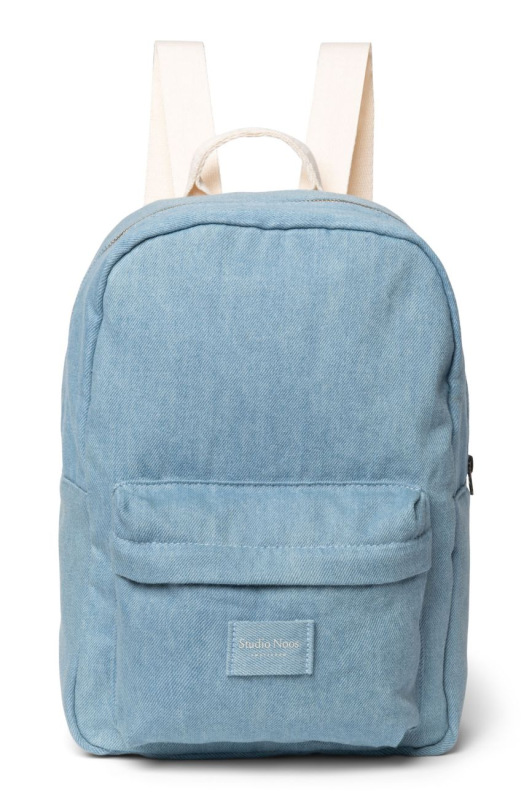 STUDIO NOOS - Denim Midi BACKPACK - batôžtek s predným vreckom | Blue