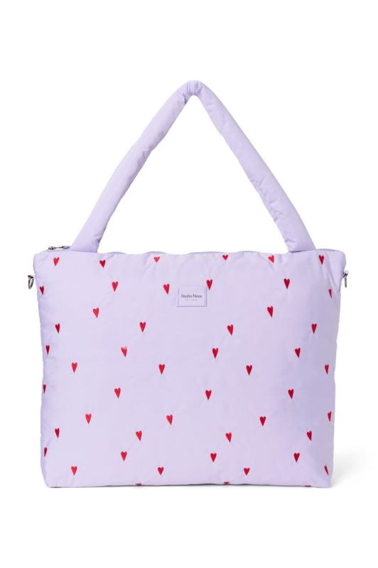 STUDIO NOOS - Puffy DIAPER BAG - přebalovací taška | Purple Hearts