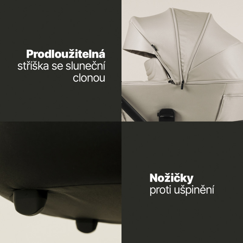 Set kočík Move Cross 5 + hlboká korba Move XL 5 + autosedačka XM podľa vlastného výberu, Shade Grey 12