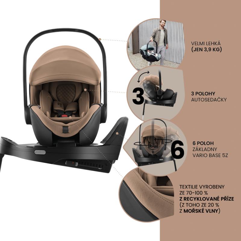 Autosedačka set Baby-Safe Pro + Vario Base 5Z + autosedačka Dualfix 5z Lux, Soft Taupe