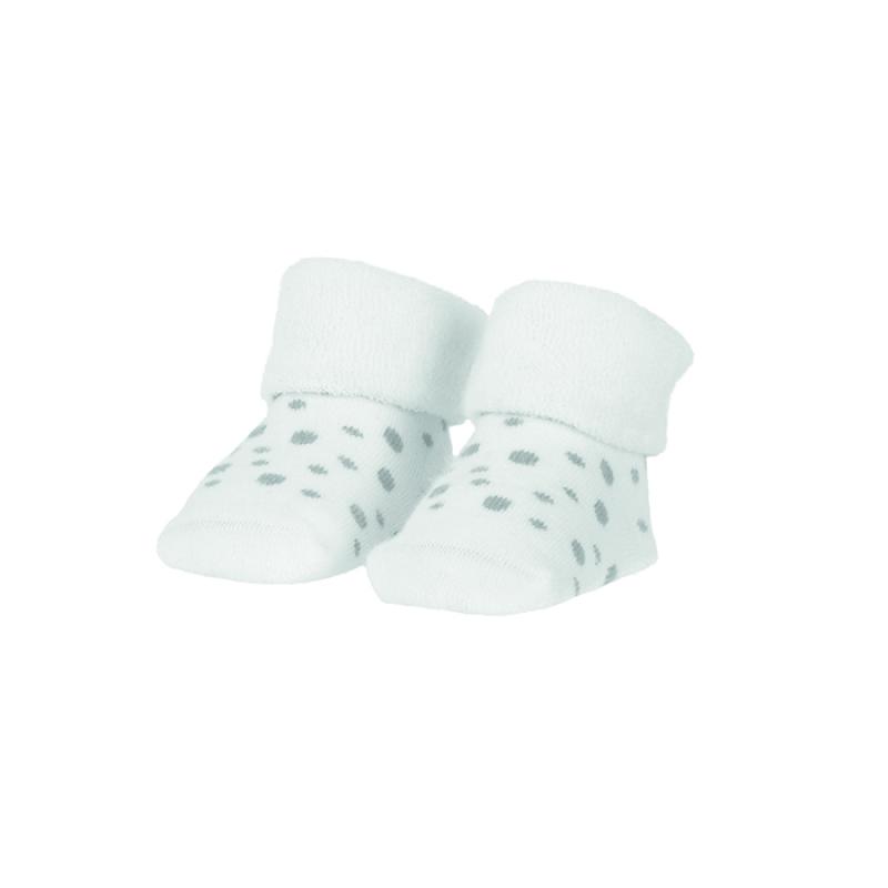 Ponožky organické sada bílá/puntíky