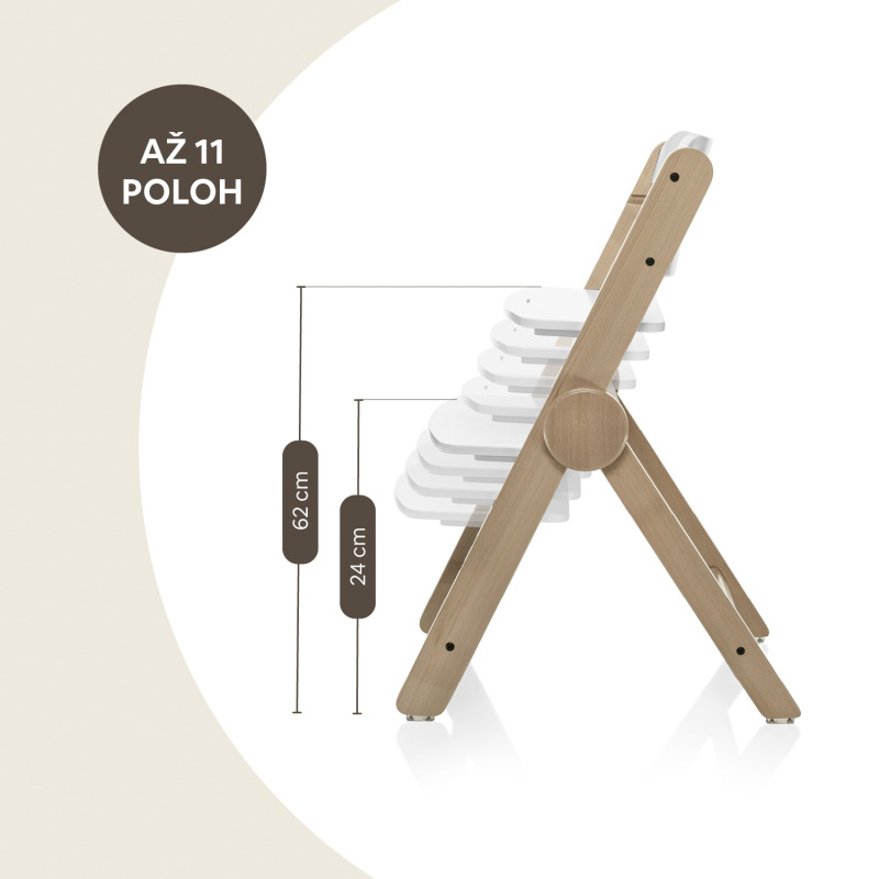 Drevená jedálenská stolička Clipp & Clapp, White 7