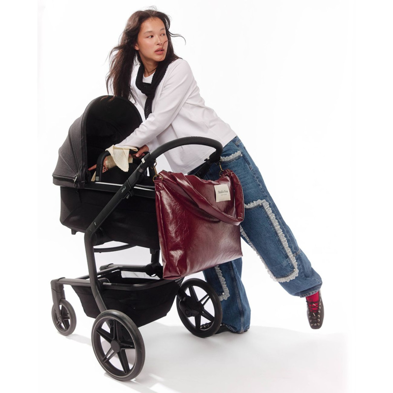 STUDIO NOOS - Leather MOM BAG | Burgundy 1