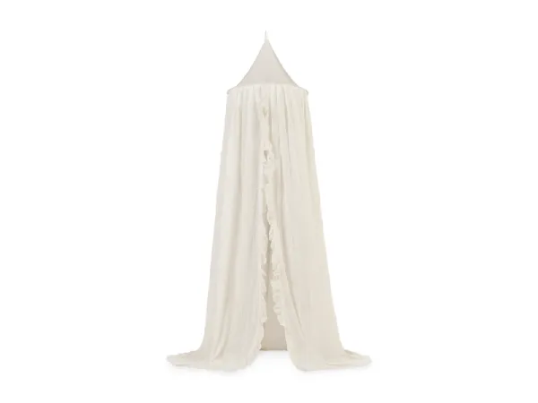 Nebesá nad postieľku Vintage 245cm Ruffle Ivory