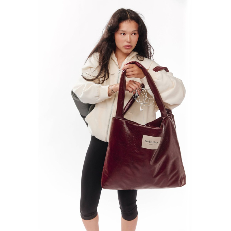 STUDIO NOOS - Leather MOM BAG | Burgundy 3