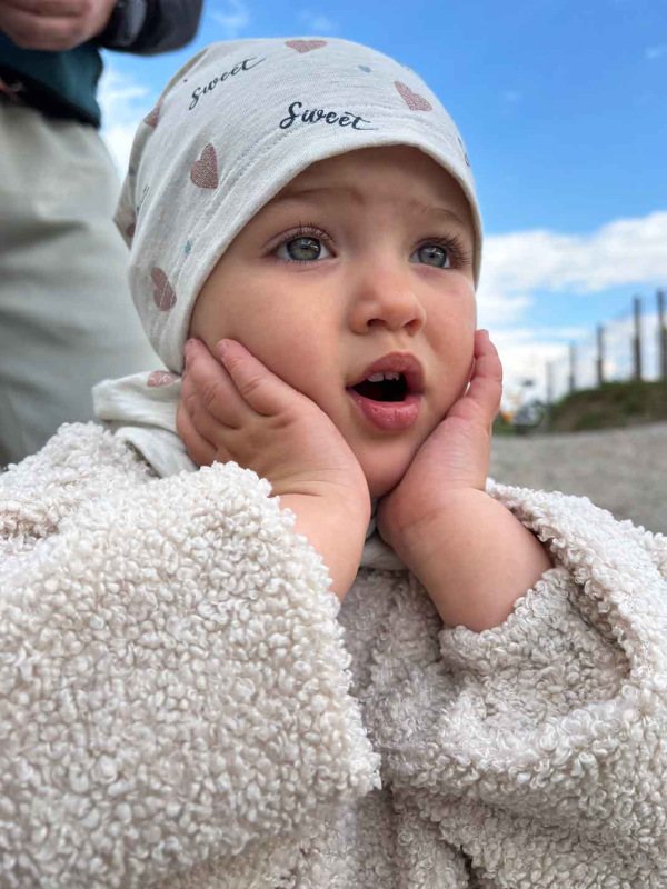 Prechodná detská čiapka jednovrstvová hladká - SWEET LOVE 4