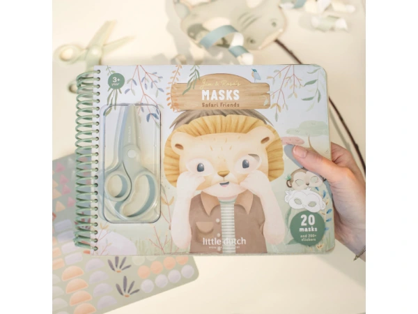 Kniha s vystrihovacími maskami Safari Friends 4