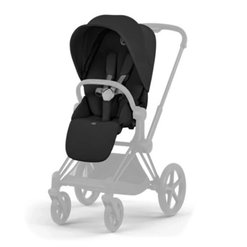Kočík Cybex Priam Comfort 2026, rám Matt Black - SEPIA BLACK + Fusak Platinum 2