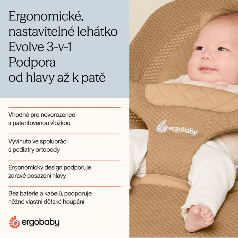 ERGOBABY l EVOLVE lehátko MESH - Camel 5