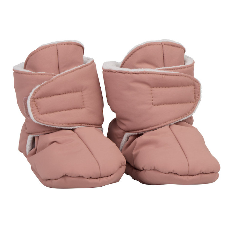 Voksi Baby Booties blush pink / light grey 0-1y
