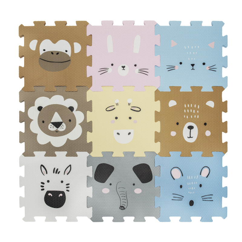 Penová podložka Puzzle 30x30 cm 9ks, Animals 6