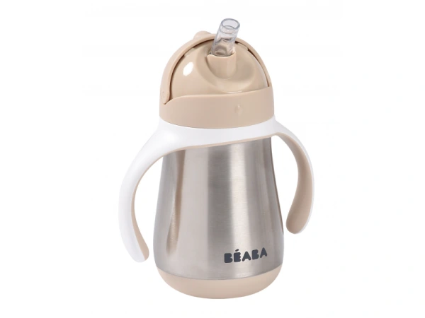 Hrnček termoizolačný so slamkou nerez 250ml Clay Earth