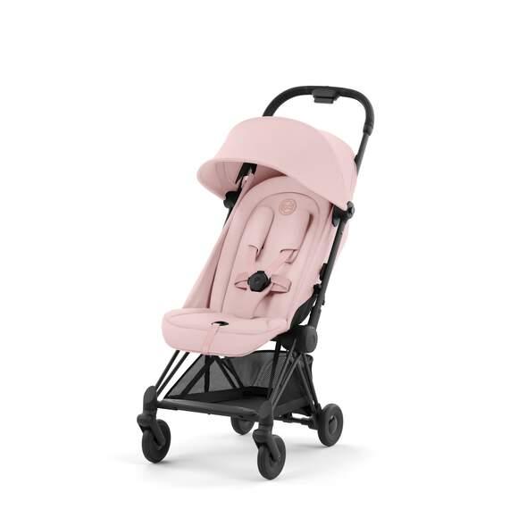 Kočík do lietadla Cybex Coya Peach Pink / Frame Black