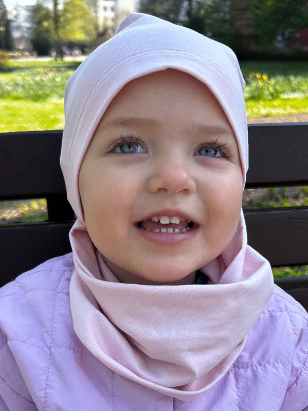 Detský nákrčník bavlna - BABY PINK 1