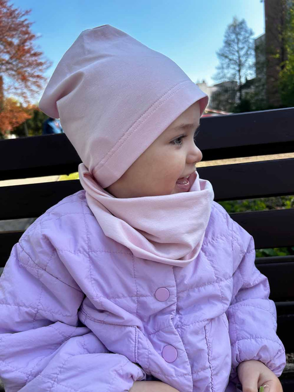Detský nákrčník bavlna - BABY PINK 4