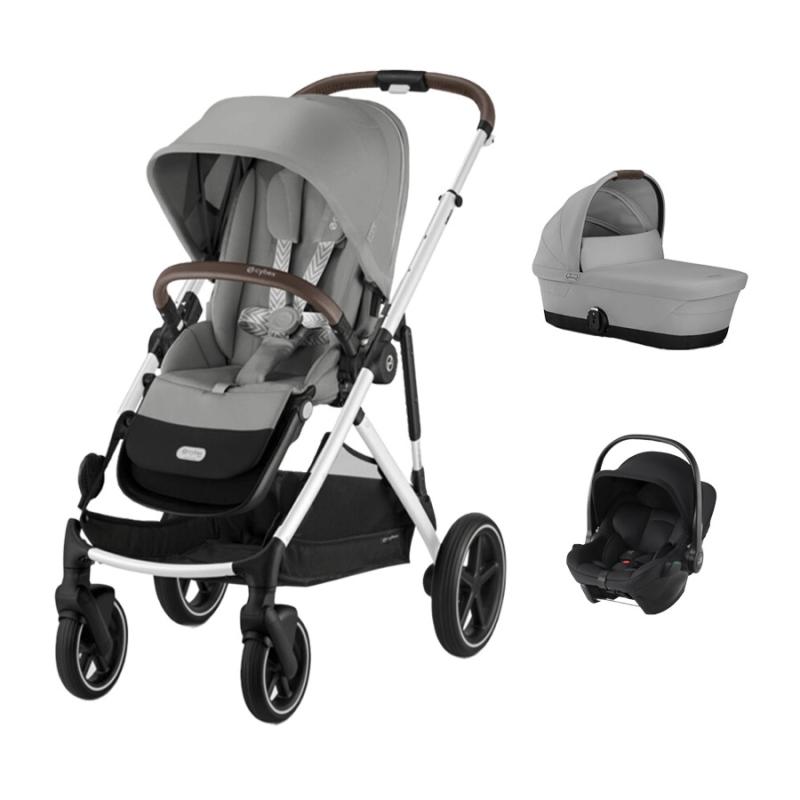 CYBEX GAZELLE Set M, STONE GREY (Silver rám)