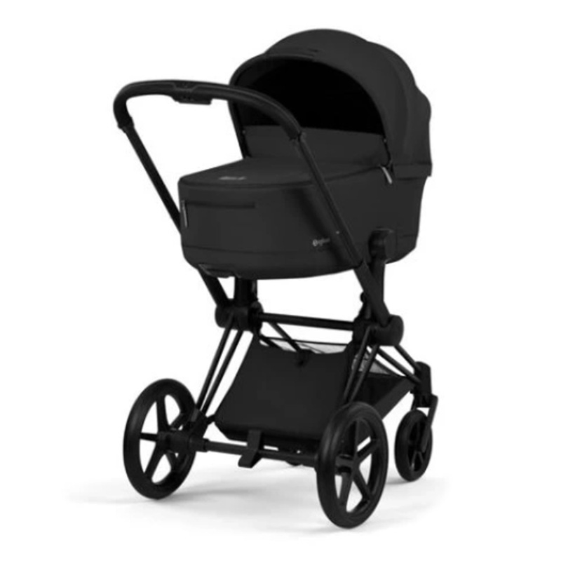 Kočík Cybex Priam Comfort 2026, rám Matt Black - SEPIA BLACK + Fusak Platinum 1