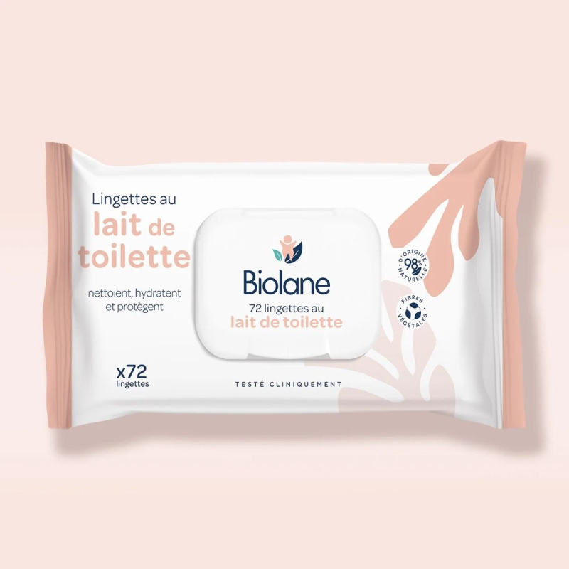 BIOLANE Utierky s telovým mliekom 72 kusov