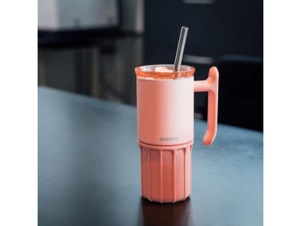 Nerezový termohrnček so slamkou Umi Peachy Pink 720 ml 1