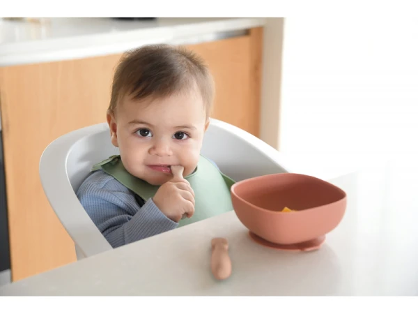 Prvé trénovacie lyžičky silikónové 2 ks Praline / Clay 2