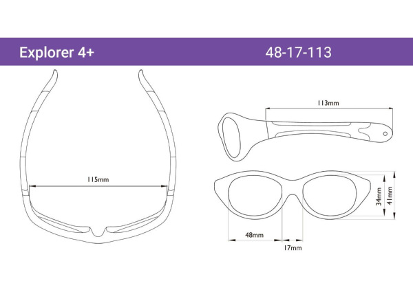 Sluneční brýle Explorer 4+, Pink/Hot Pink 1