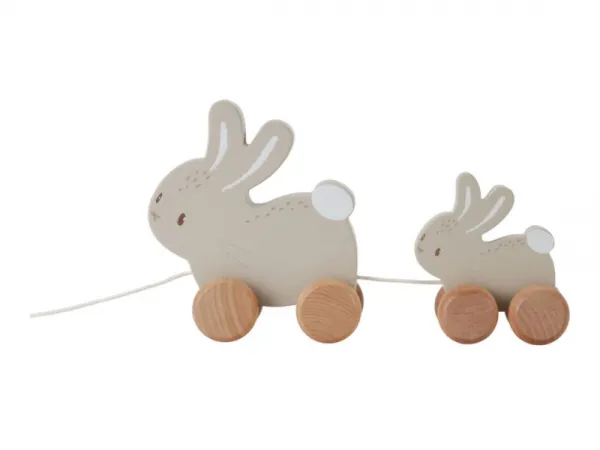 Ťahacie králiky drevené Baby Bunny