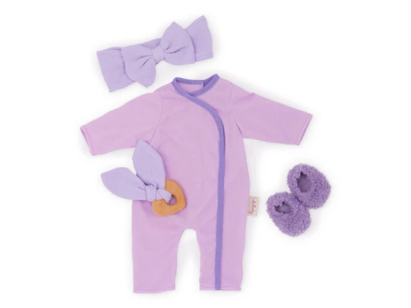 Dupačky pre bábiku fialové s doplnkami