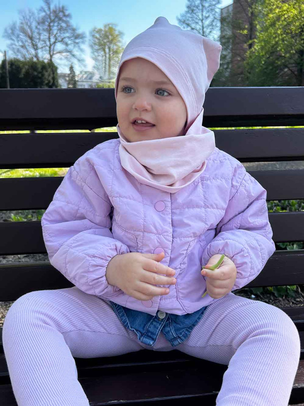 Detský nákrčník bavlna - BABY PINK 2