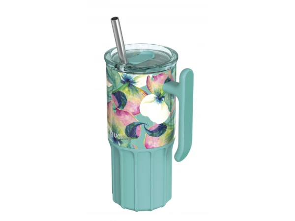 Nerezový termohrnček so slamkou Umi Waterfall Garden 720 ml