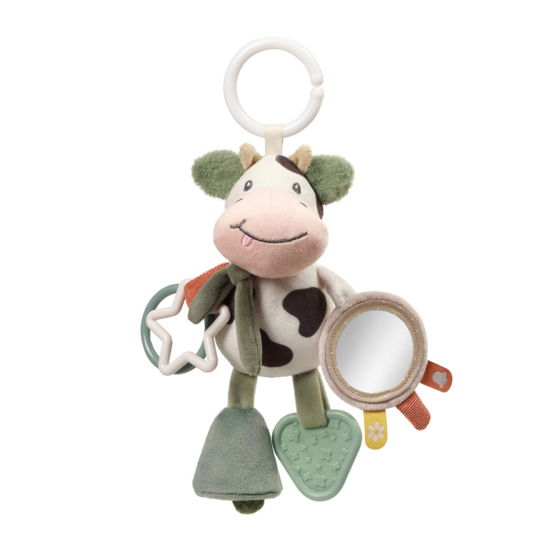 BABYONO Hračka závesná s hryzačkou Cow Bingo 0m+