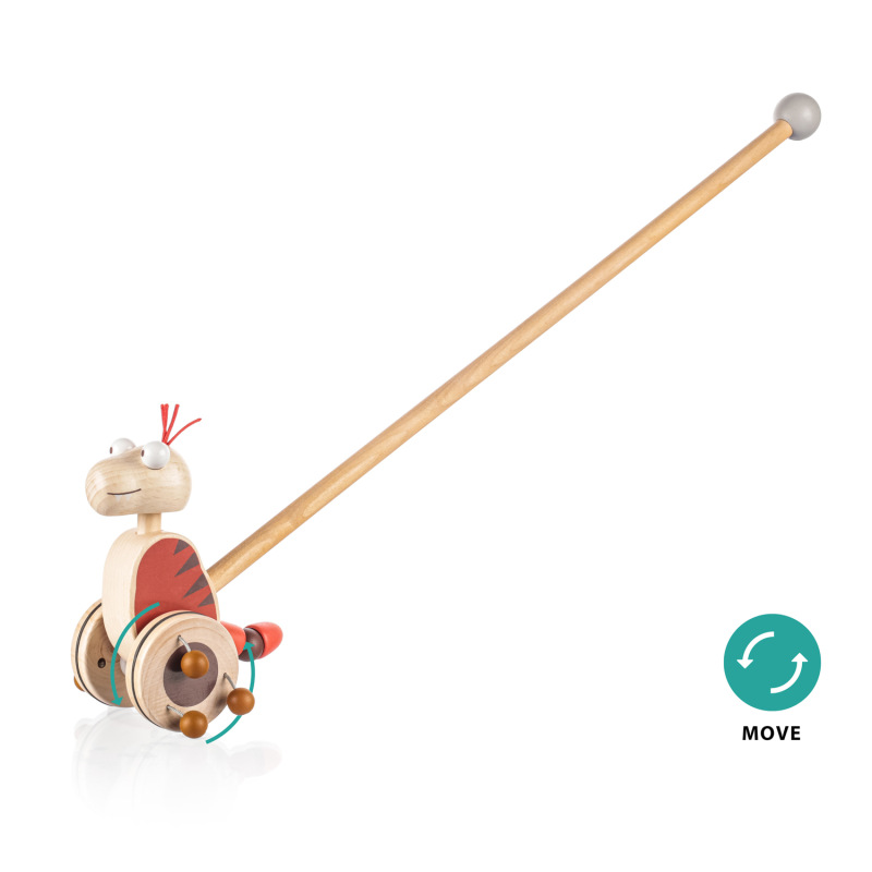 Dřevěný jezdík Dinosaurus, Red 3