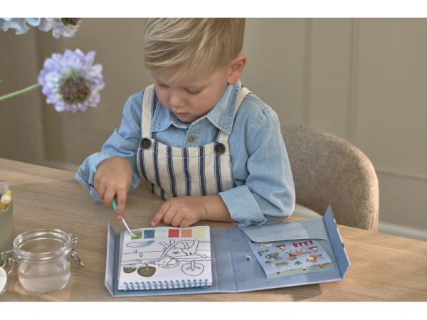 Omaľovánky s vodovkami a samolepkami Jim Doprava 7