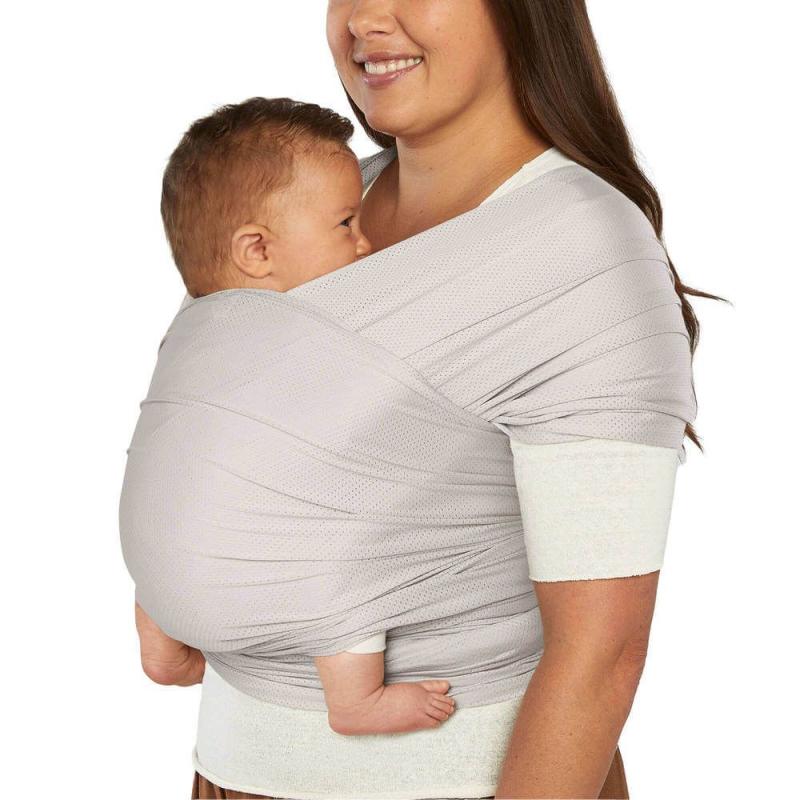 ERGOBABY | ŠÁTEK/Aura Sustainably Sourced Mesh Baby Wrap - Soft Grey