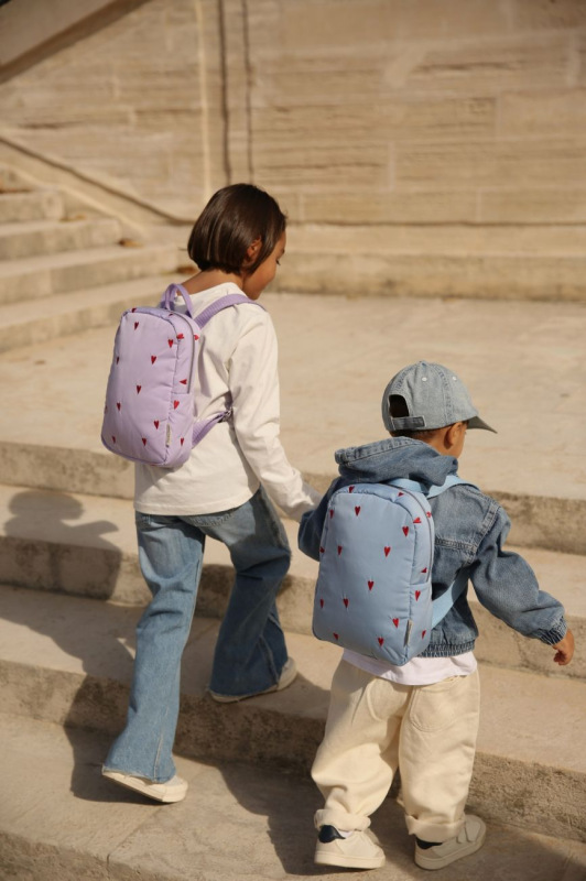 STUDIO NOOS - Puffy Mini BACKPACK - batôžtek | Light Blue Hearts 5