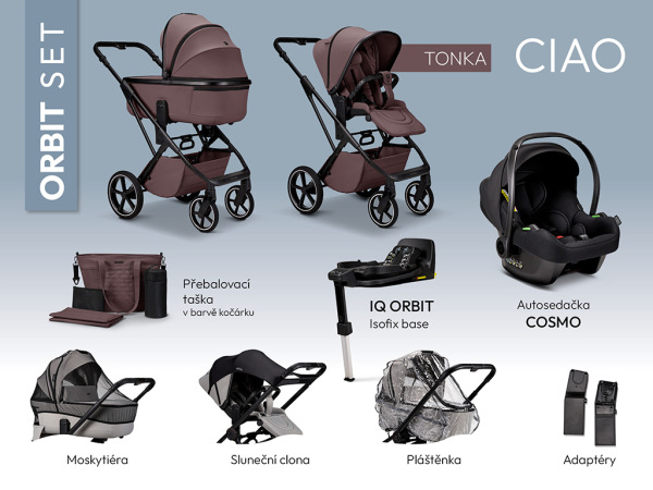 Kombinovaný kočík MOON CIAO ORBIT set - TONKA + držiak na nápoj ako DARČEK