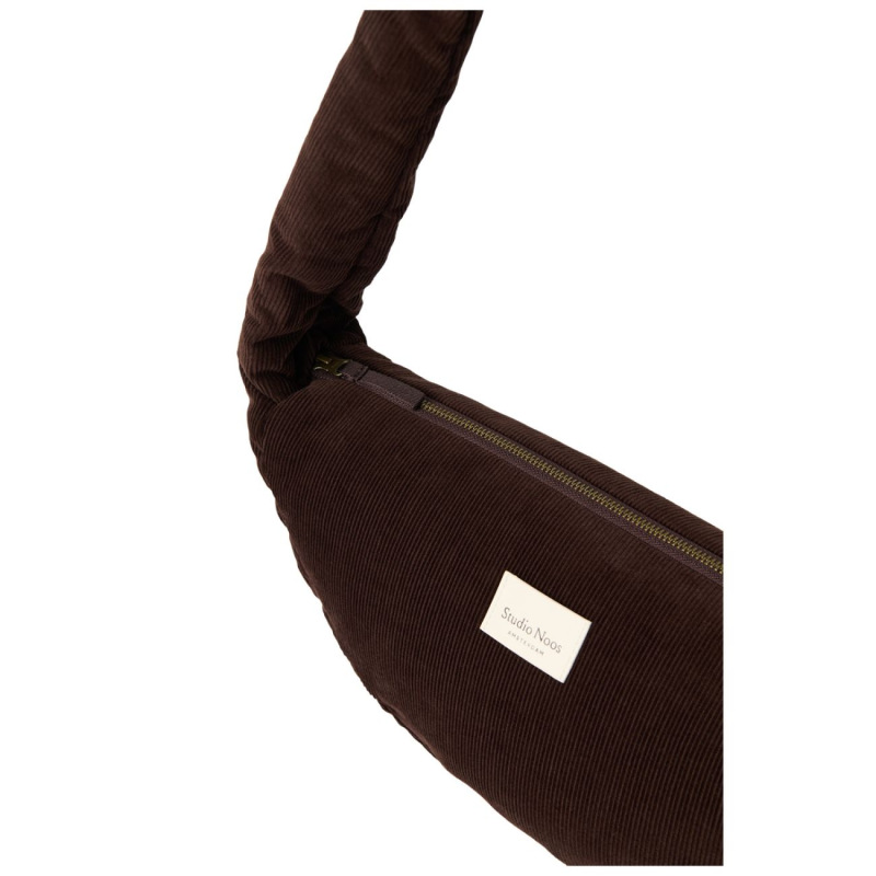 STUDIO NOOS - RIB Puffy Mini Cross Body Bag | Dark Brown 3