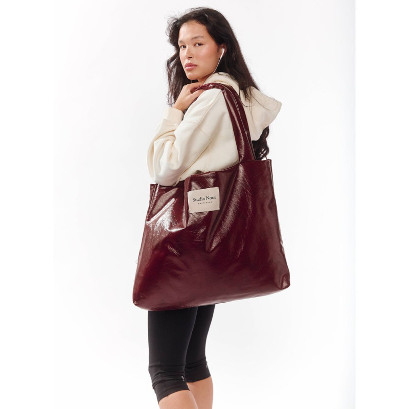 STUDIO NOOS - Leather MOM BAG | Burgundy 4