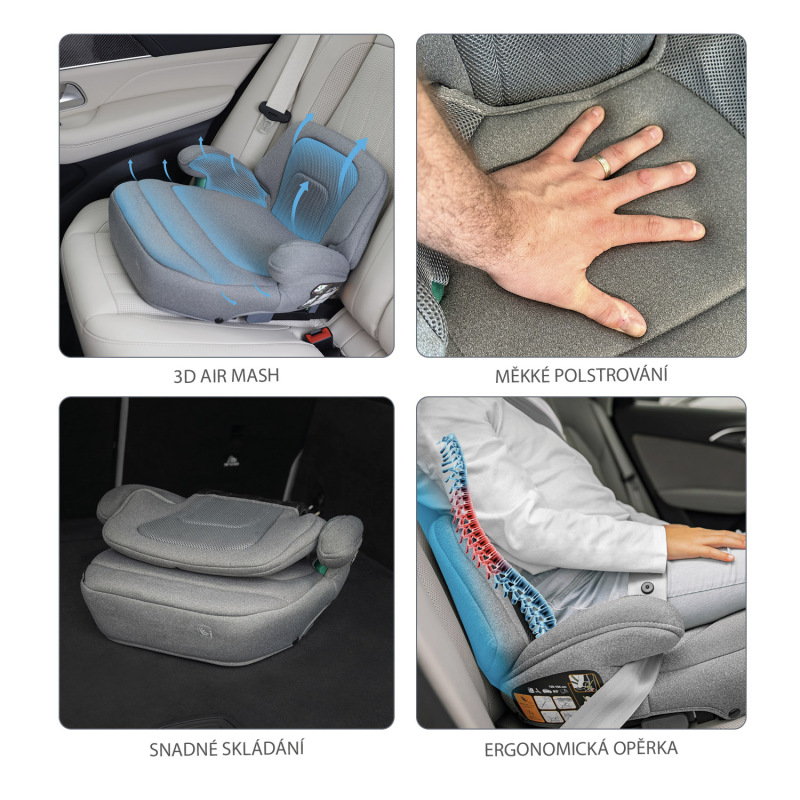 Autosedačka iBooster i-Size, Silver Grey 3