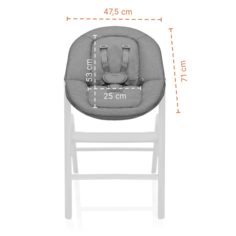 Set stolička Inpira + novorodenecký set + hojdacia základňa, Cookie Beige 7