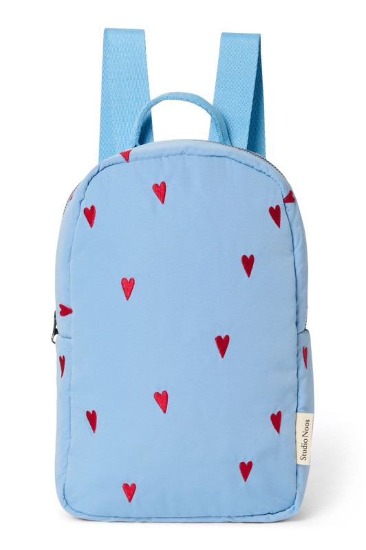 STUDIO NOOS - Puffy Mini BACKPACK - batôžtek | Light Blue Hearts